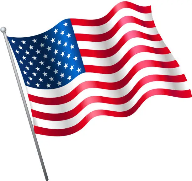 Vector illustration of USA flag