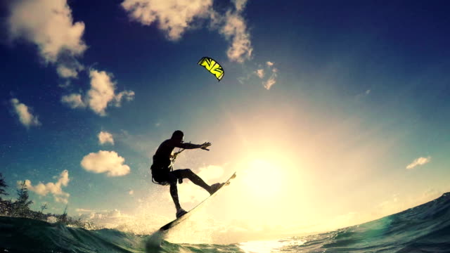 Extreme Kite Boarding Trick