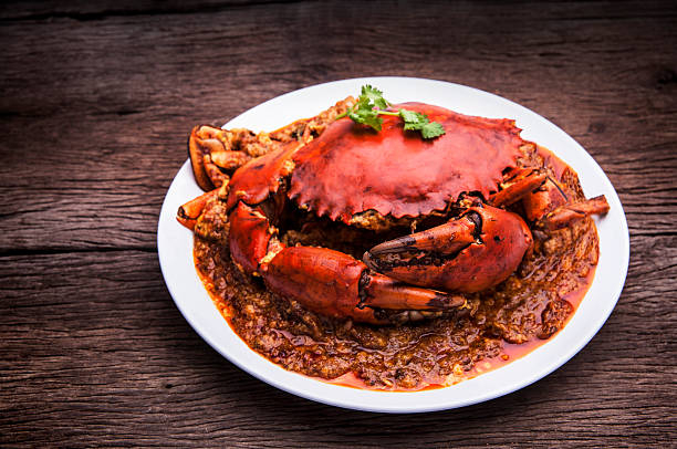 Chilli crab asia cuisine. stock photo