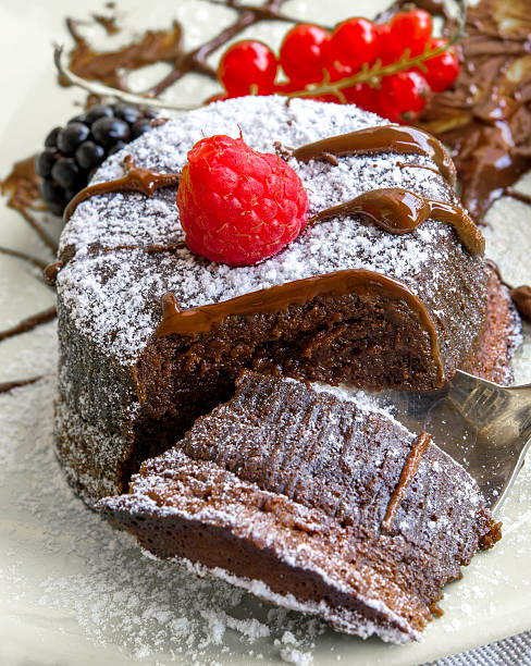 istock cake with chocolate heart in hot chocolate 482140150