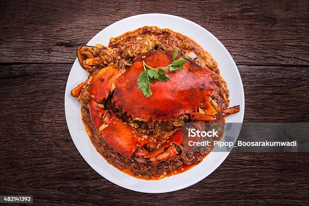 Chilli Crab Asia Cuisine Stock Photo - Download Image Now - Crab, Crab - Seafood, Singapore