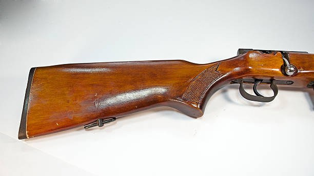 istock Vintage rifle in a cropped image 482143296