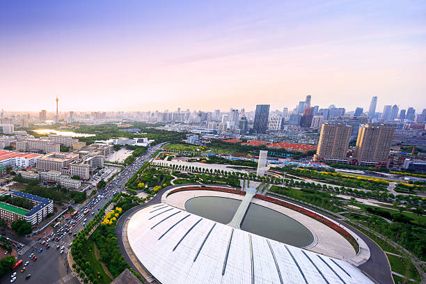 istock Panoramic skyline and modern buildings of tianjin 482145428