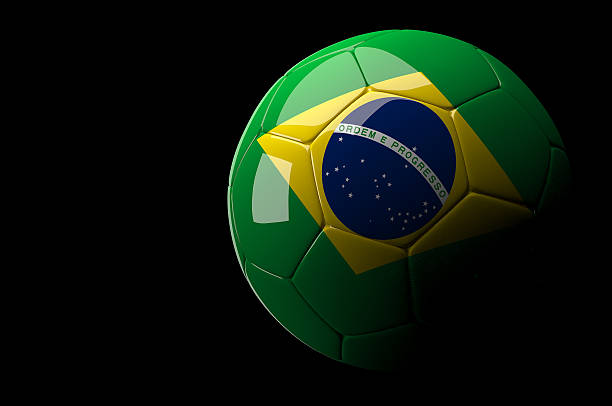 istock Brazil soccer ball on dark background 482149105