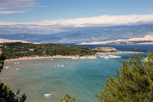 Croatian resort Lopar - bay and mountains