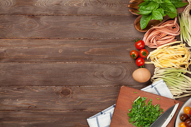 istock Pasta cooking ingredients and utensils 482157036