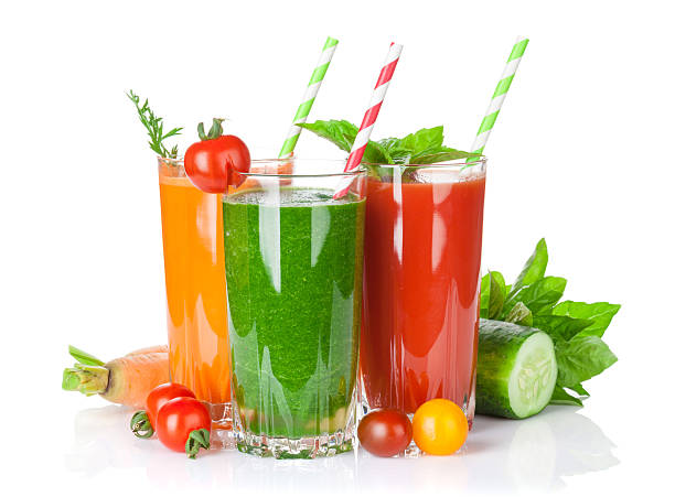 신선한 채소 스무디 - vegetable juice juice carrot tomato 뉴스 사진 이미지