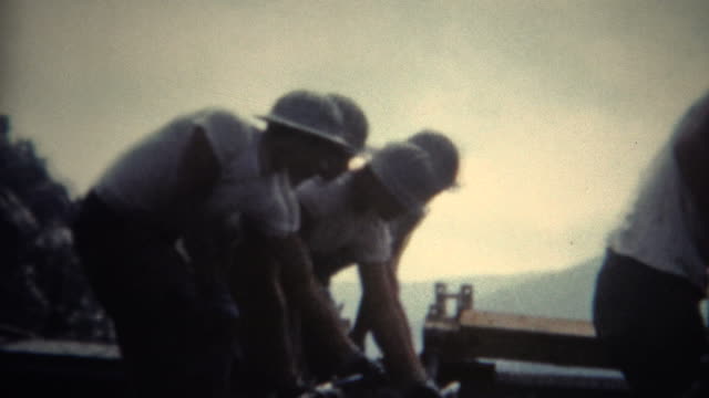 (8mm Film) Dam Concrete Workers 1954