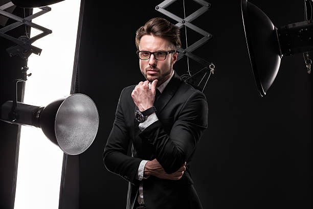 istock Young fashionable man in photo studio 482167268