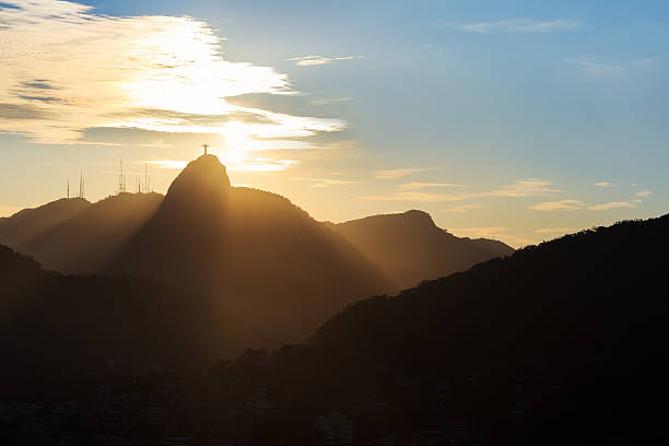 istock Sunset behind Mountain Corcovado Christ the Redeemer, Rio de Jan 482169792