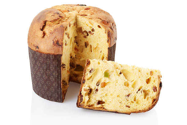 istock Panettone and slice, italian Christmas cake 482170109