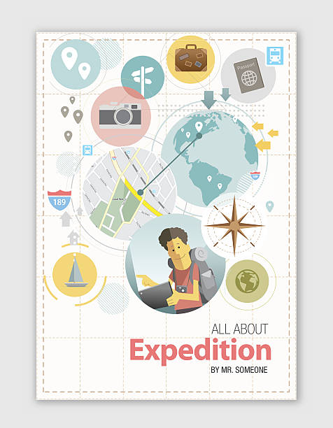 ilustrações de stock, clip art, desenhos animados e ícones de design de expedição - sign camera travel hiking