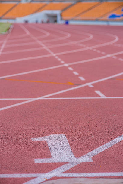 istock Numbers on running track  in stadium 482176972