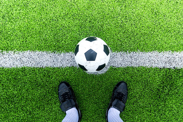 istock Soccer player ready to play at kick off point 482179952