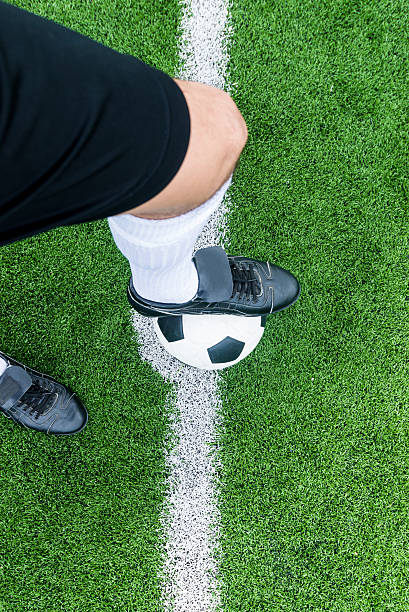 istock Soccer player ready to play at kick off point 482179966