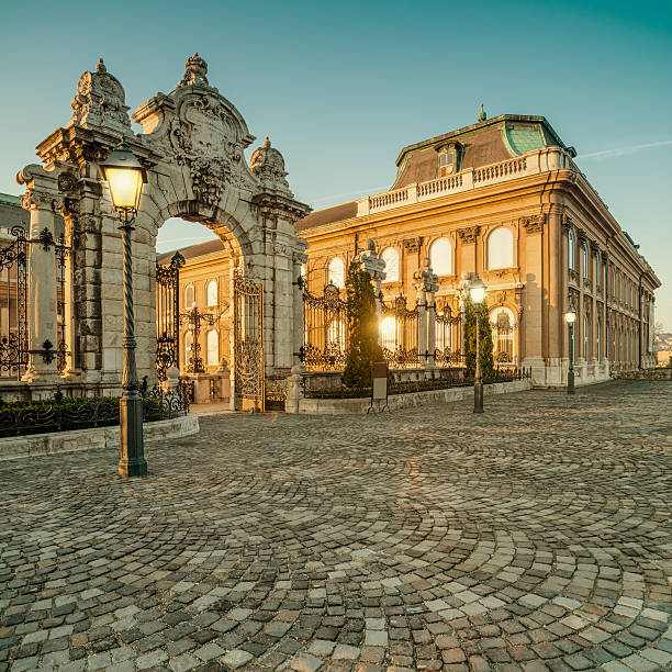 istock Ornate gates into Buda Castle in Budapest early morning 482181482