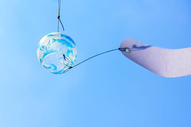 istock Japanese wind chime against blue sky 482188904