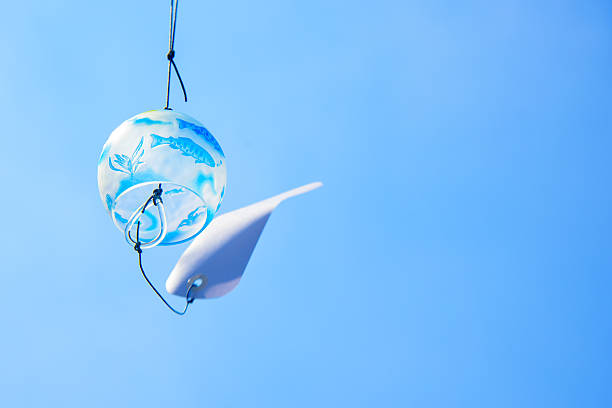 istock Japanese wind chime against blue sky 482188906