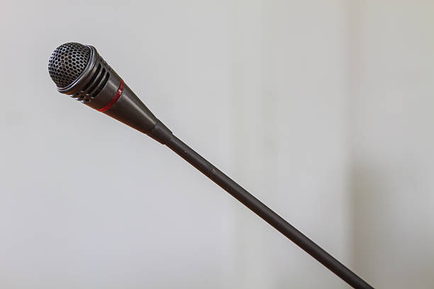 istock Close up of microphone 482189018