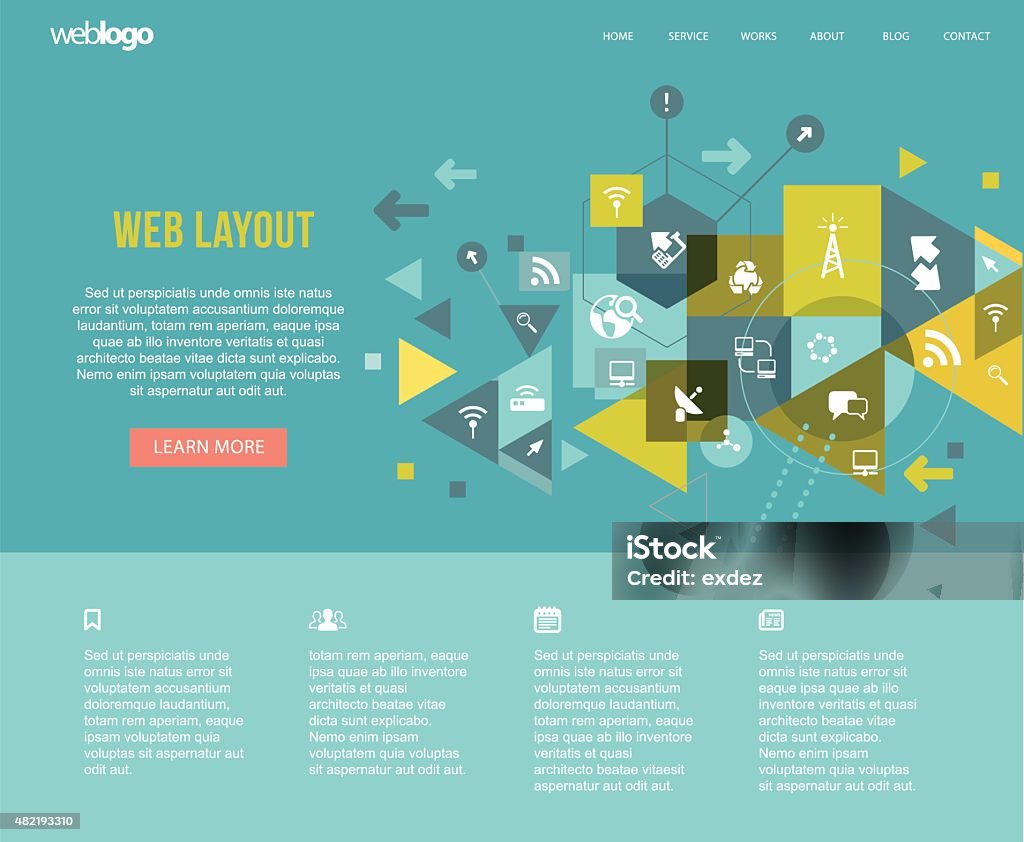 Technology Web Layout Stock Illustration - Download Image Now - 2015 ...