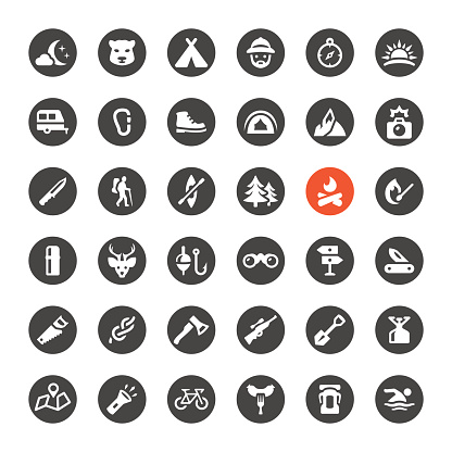 Tourism and Camping related icons. 