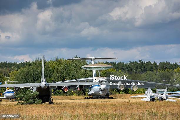 Old Aircrafts On The Abandoned Aerodrome Stock Photo - Download Image Now - 2015, Abandoned, Air Vehicle