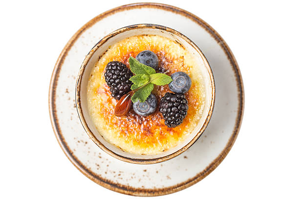crème brûlée - dessert creme brulee food gourmet fotografías e imágenes de stock