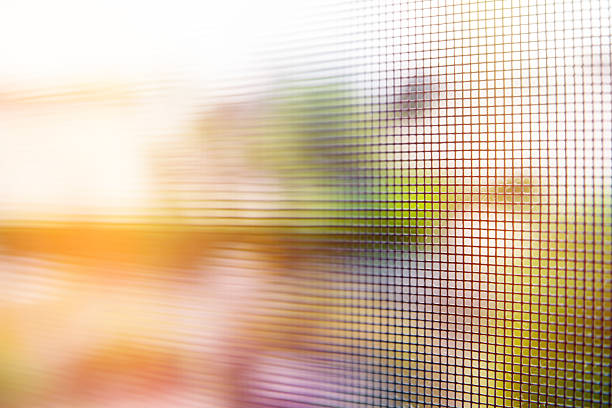Segeltuch-Mücke netto abstrakte geringe Tiefenschärfe Hintergrund – Foto