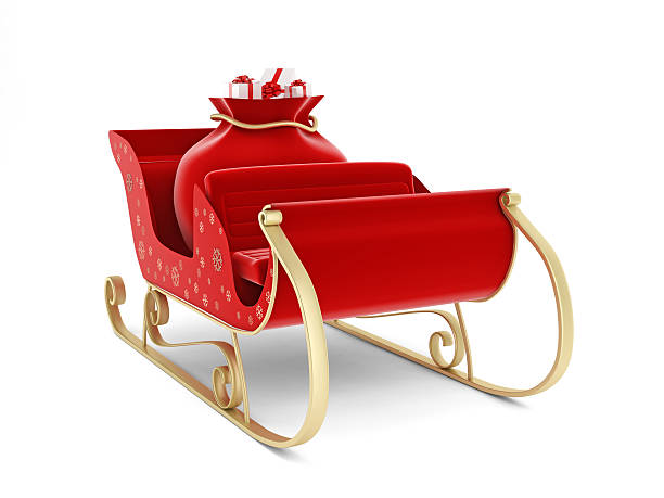 Santa's Sleigh Santa's Sleigh with clipping path animal sleigh photos stock pictures, royalty-free photos & images
