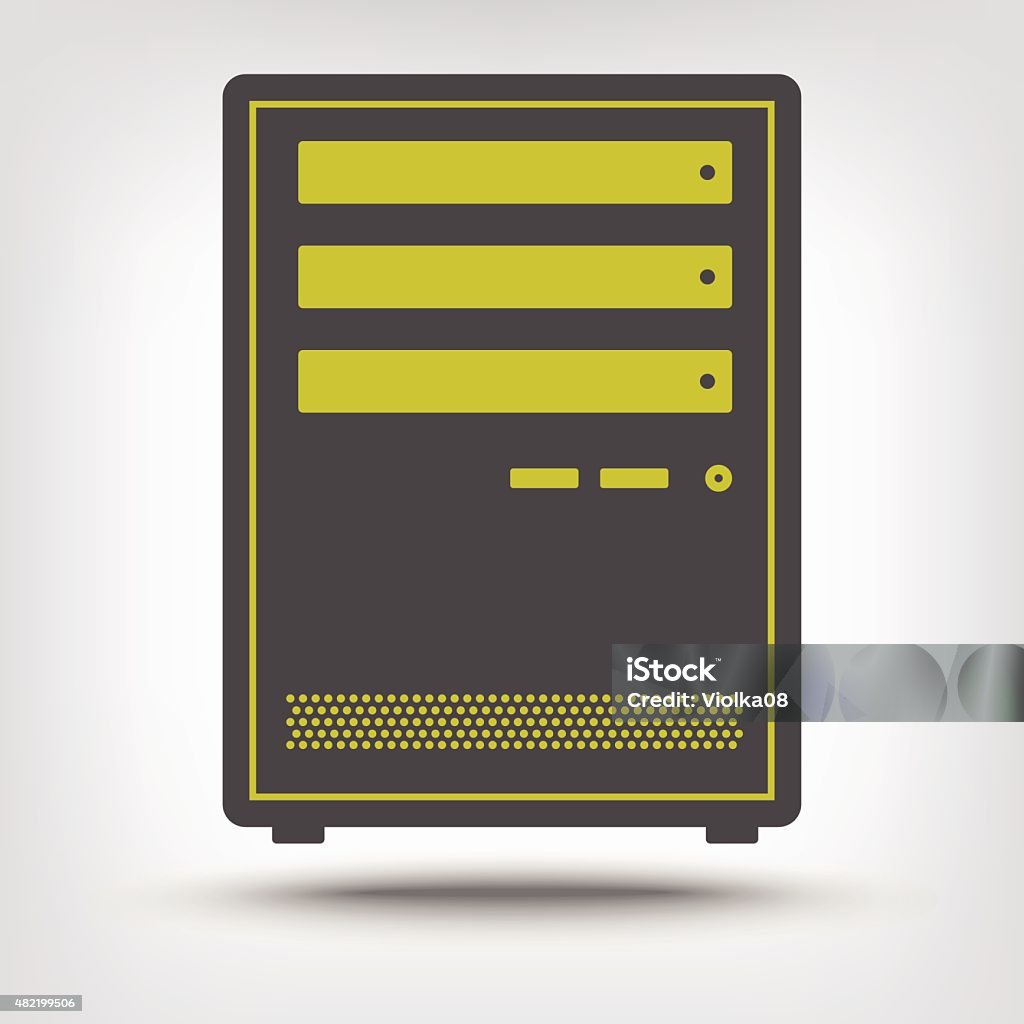 Vector Desktop Case Computer Case Stock Illustration - Download Image Now - Desktop PC ...