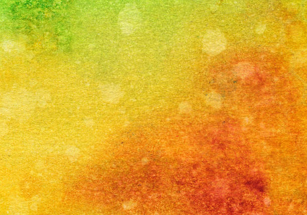 istock Green yellow orange hand painted background 482203592