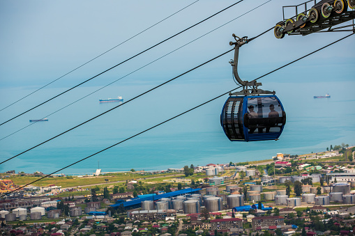 BATUMI, GEORGIA - JULY 20: view from the cabin cableway