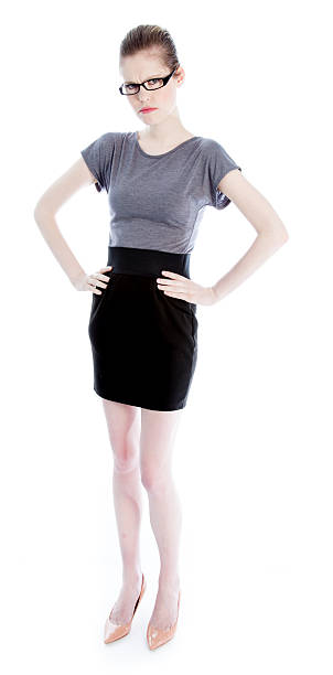 Attractive business woman  isolated on white background