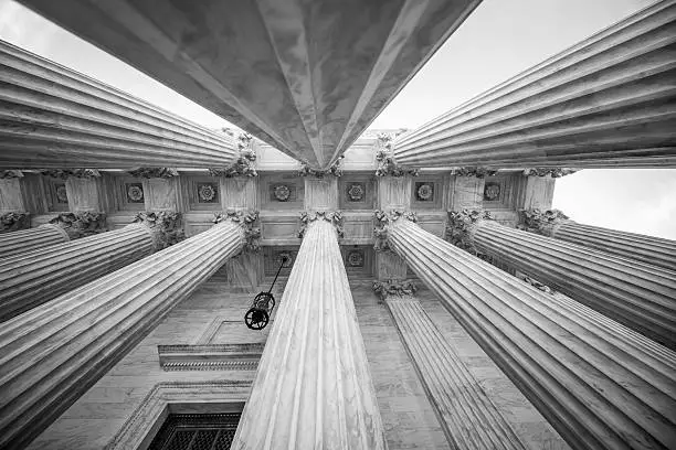 Columns at the U.S. Supreme Court building