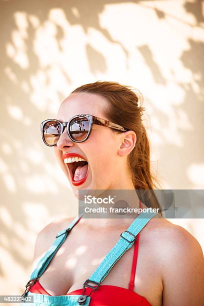 Young Woman Portrait Stock Photo - Download Image Now - One Woman Only, Women, Screaming