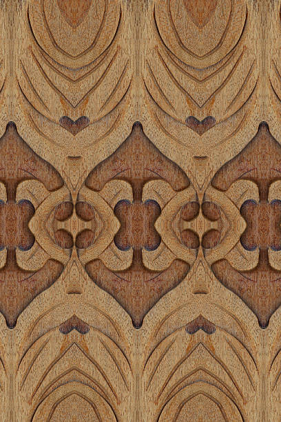 istock Carved wood wall close 482221672