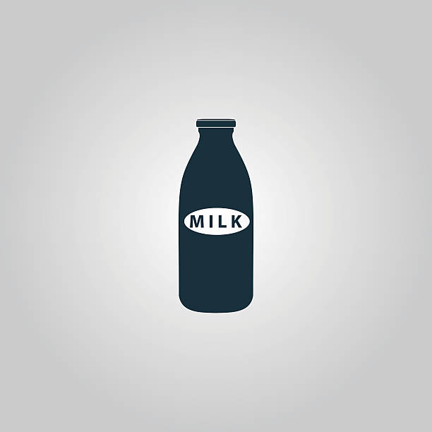 бутылка для молока значок - nonfat milk stock illustrations