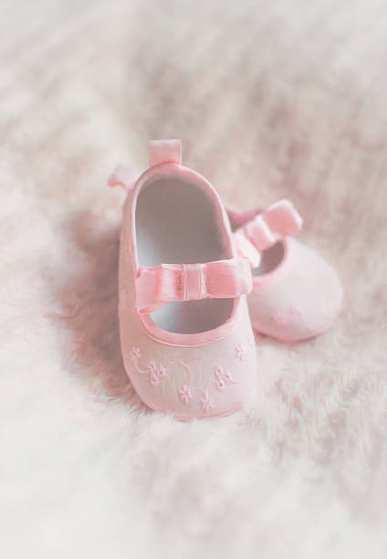 istock Pink Baby Shoes 482238910
