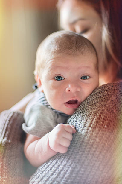 istock Cute newborn baby serie with vintage filter 482245783
