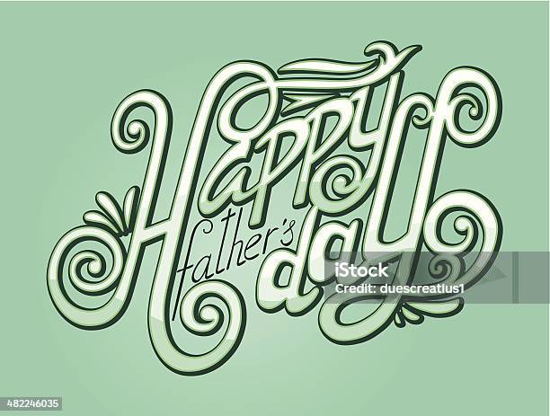 Feliz Dia Do Pai - Arte vetorial de stock e mais imagens de Cor verde - Cor verde, Dia do Pai, Amor