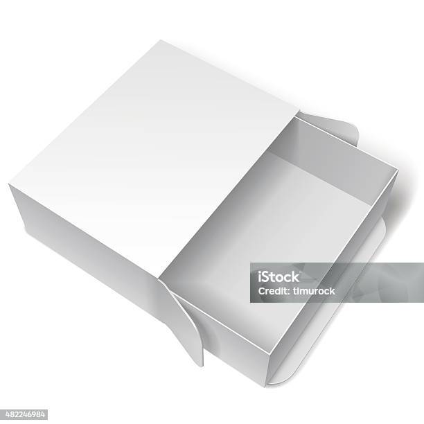 Blank White Package Box Stock Illustration - Download Image Now - 2015, Advertisement, Blank