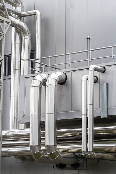 istock Insulation in Oil Refinery Steel Piping system 482247052