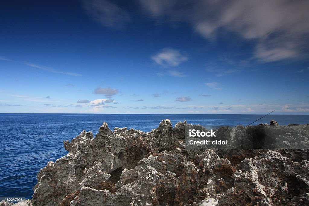 Water Blow, Nusa Dua, Bali Indonesia Tourist spot at Water Blow, Nusa Dua, Bali Indonesia. Water Blow is a place where the rock that stands firmly on the beach of Nusa Dua, Bali with a beautiful shape swept by the waves are quite large - waterblow. 2015 Stock Photo