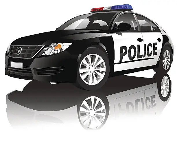 Vector illustration of Police Car