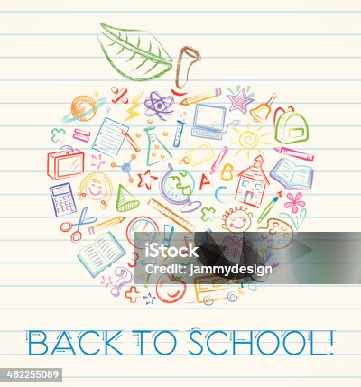 istock Colorful Back to School Apple 482255089