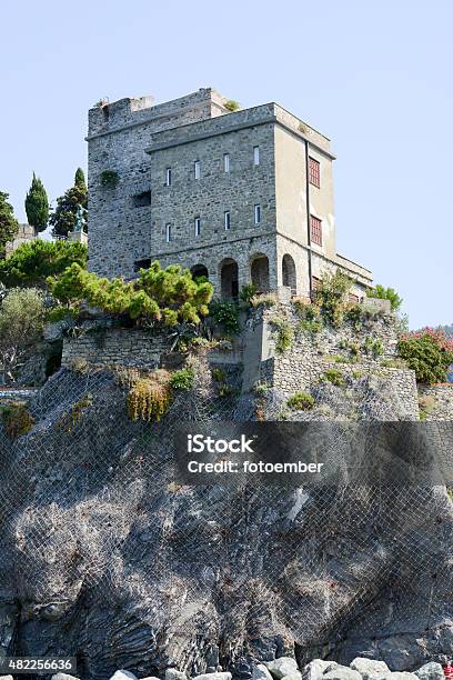 The Castle Of Monterosso On Cinque Terre Stock Photo - Download Image Now - 2015, Beach, Cinque Terre