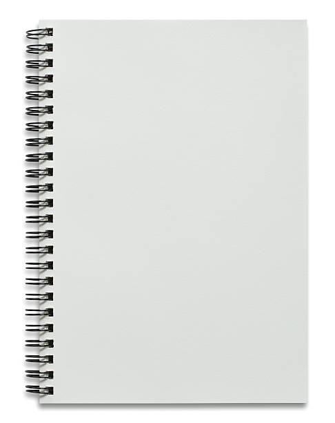 空白の白いスパイラルノート型絶縁 - spiral notebook spiral ring binder blank ストックフォトと画像