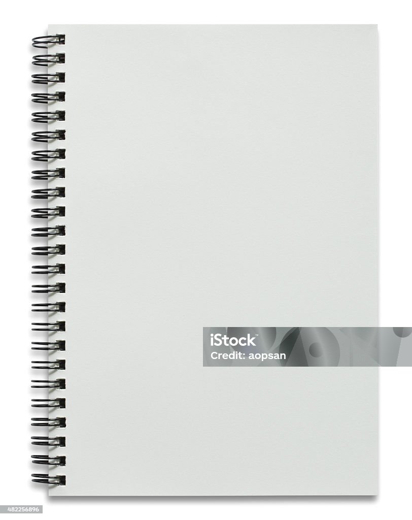 blank white spiral notebook isolated blank white spiral notebook isolated on white Spiral Notebook Stock Photo