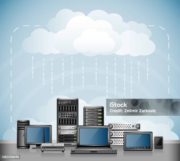 클라우드 컴퓨팅 네트워크 서버에 대한 스톡 벡터 아트 및 기타 이미지 - 네트워크 서버, 선반-제작물, 휴대용 통신 기기