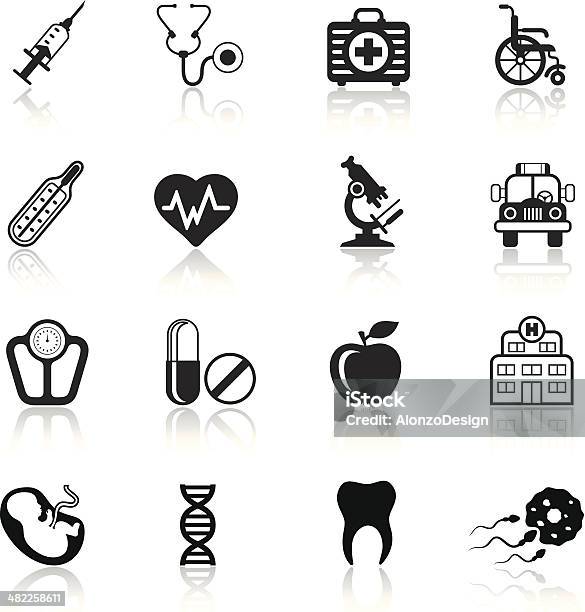 Set Di Icona Medica - Immagini vettoriali stock e altre immagini di 24 Hrs - Frase breve - 24 Hrs - Frase breve, Accesso per disabili, Anatomia umana